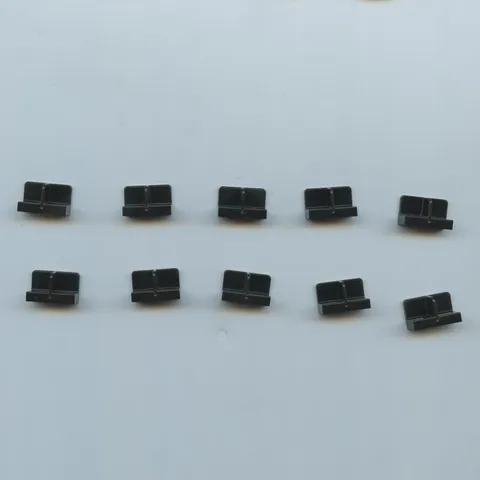LEGO x 10 Black Panel 1 x 2 x 1 with Rounded Corners and Center Divider