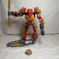 LEGO Bionicle 70787 Tahu Master Of Fire Figure Gold Toy 99% Complete