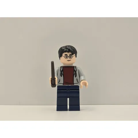 LLEGO Harry Potter Minifigure hp213 Hooded Sweater Light Bluish Gray Wand New