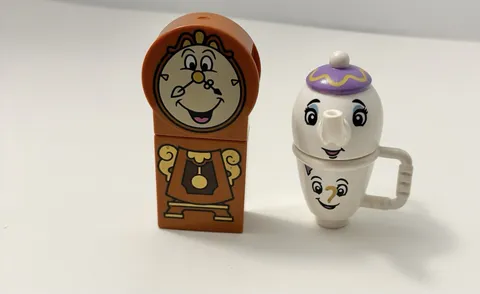 Duplo Figure  Beauty The Beast COGSWORTH MRS POTS CHIP Lot