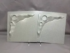 1980s LEGO Base Plate Lunar Space Crater Moon Raised, Old Gray 3947a Set Of 2