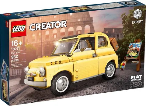 LEGO Expert Fiat 500 10271 Yellow Automobile Car Retired NISB