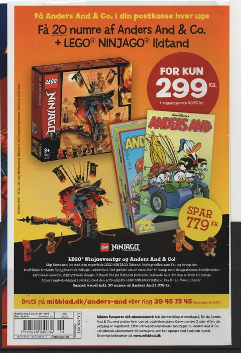 LEGO ADVERTISING INSERTS #  1-2089 # NINJAGO # 2019 #