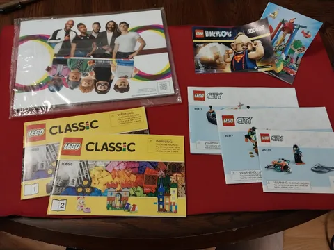 Lego Manuals Lot. Queer Eye 10291,City 60377, Classic, Goonies 71267. NO BRICKS