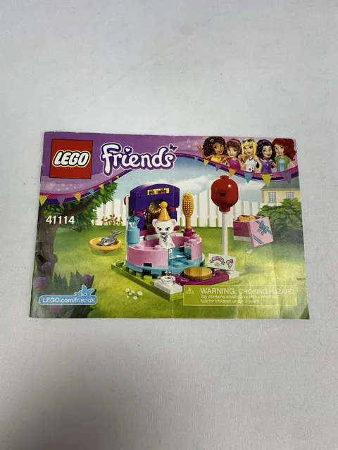 Lego Friends Manual For Set 41114 Party Styling NO BRICKS