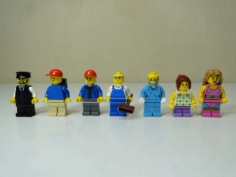 LEGO Minifigures Misc Lot of 7 Misc Figures Man Woman Farmer Doctor