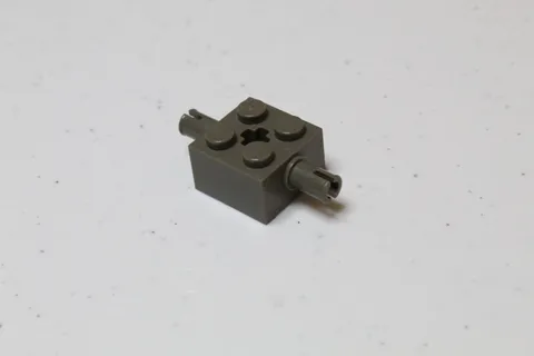 LEGO Dark Gray 2x2 Brick With Double Axle Pins, Part 30000