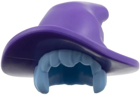 Lego NEW Cute WITCH Minifigure HAT/HAIR Combo Dark Purple/Light Blue 71052 Part