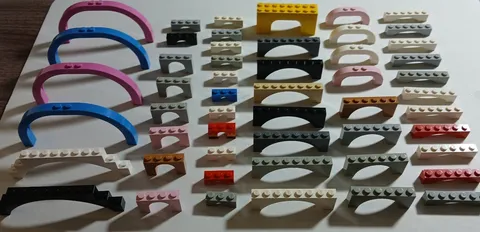 LEGO Lot of Arches, 52, Many Colors and Sizes. qty 4 of 6184 and 5 other sizes.