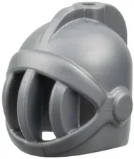 Lego Part x167 Castle Minifigure HELMET Flat Silver Closed Fixed Grille D35