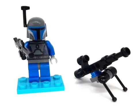 LEGO Star Wars Mandalorian Minifigure sw296 w/Rifle, Blaster & Heavy Machine Gun