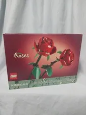 LEGO Roses Building Kit, Unique Gift for Valentine'S Day, Botanical Collection,