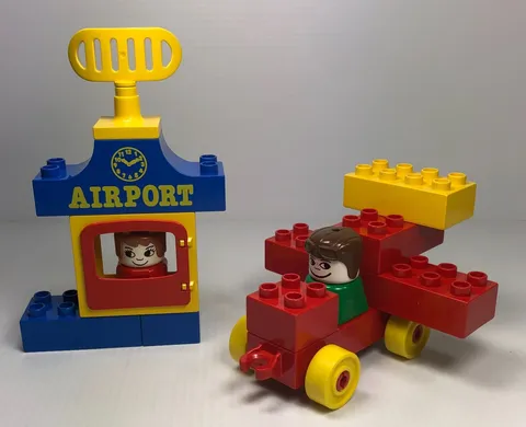 Lego Duplo 2450 AIRPORT BUILDING SET - Complete 1990 READ