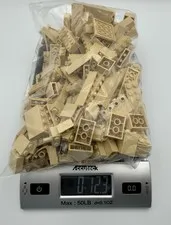 12 OZ Lot LEGO Tan Bricks Tiles Parts Pieces Mixed