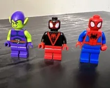 LEGO Minifigs Mini Figures 10784 Green Gobin Miles Morales Spiderman Lot of 3 Q1