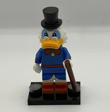 LEGO Scrooge McDuck Minifigure w/ Top Hat, Cane & Stand Disney Series