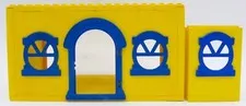 Lego x661c02 Fabuland House With Blue Doors With Extra 2X6X9 Windows Broken