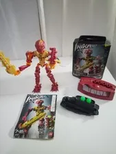 LEGO BIONICLE: Toa Jaller (8727) With Canister And Instructions 2 Balls Missing