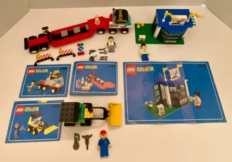 RARE LEGO 6329 Town Truck Stop Complete Set w/ Minifigs & Instructions - No Box