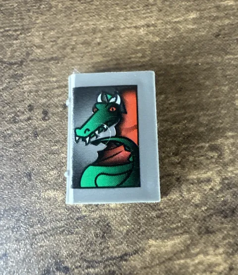 LEGO Piece Part HARRY POTTER Minifig Accessory Gray Book Dragon + Spider Pattern