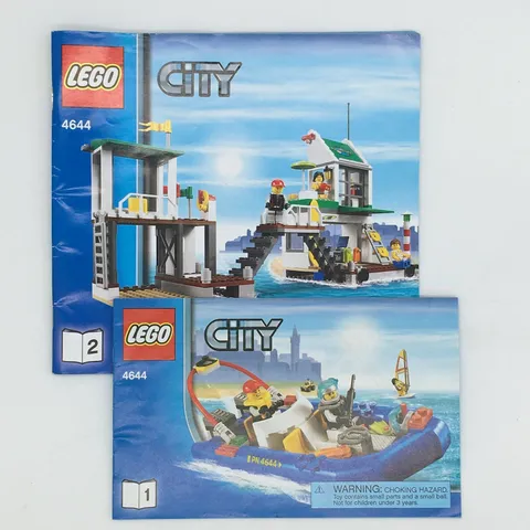 Lego Manual Instruction 2 Book LOT City Set 4644 Manuals Only