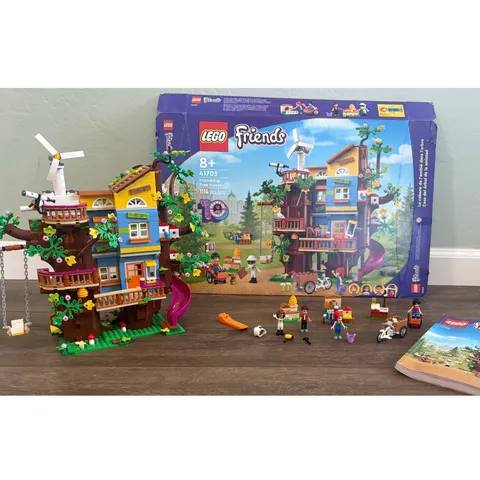 LEGO Friends 41703 Friendship Tree House Retired Set 1114 Pieces With Box Manual