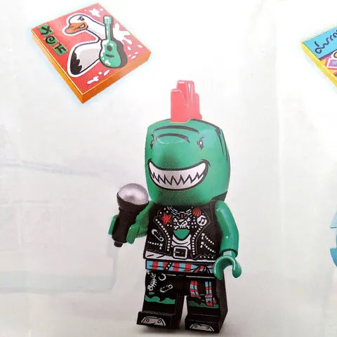 LEGO Minifigure Shark Singer, Vidiyo Bandmates Minifig, Series 1 vid002 Minifig