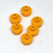 LEGO Parts - Bright Light Orange Tile, Round 1 x 1 with Bar - No 20482 - QTY 6