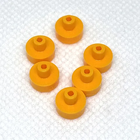 LEGO Parts - Bright Light Orange Tile, Round 1 x 1 with Bar - No 20482 - QTY 6