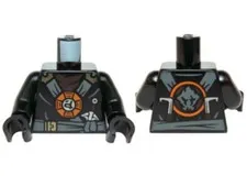 LEGO® Part 973pb2088c01 - Torso Ninjago Dark Bluish Gray - Cole