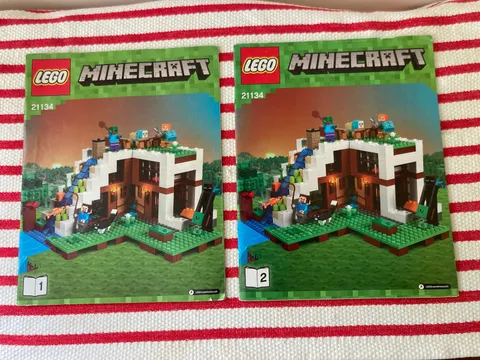 Lego Minecraft 21134 The Waterfall Base Set Instruction Booklets 1 & 2 ONLY