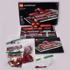 Lego Architecture Robie House 21010 Frank Lloyd Wright Set 100% Complete + More!