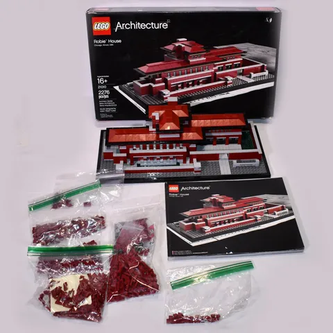 Lego Architecture Robie House 21010 Frank Lloyd Wright Set 100% Complete + More!