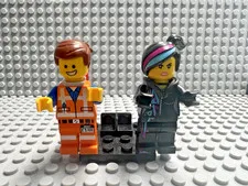 LEGO Movie Minifigure - Emmett (TLM059) + Lucy Wyldstyle (TLM099) -Lot of 2