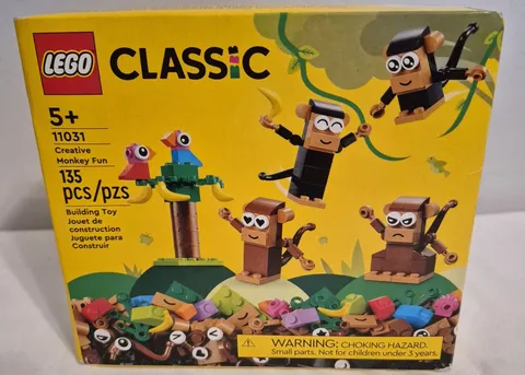 NEW LEGO Classic 11031 CREATIVE MONKEY FUN 135 Piece Set-Tiny Box Damage