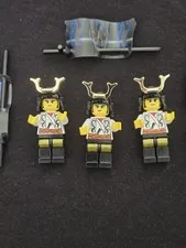 Lego Ninja Samurai Shogun Minifigure Lot Of 3 With Accessories Used