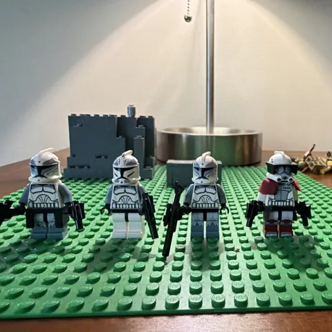 LEGO STAR WARS Wolf pack + LEGO ARC trooper complete with armor and blasters. 