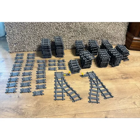 Lot of Lego train tracks 53407, 53404, 64022, 53401, 53400 - 137 pieces total