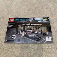 LEGO 75911 McLaren Mercedes Pit Stop Set Speed Champions Instruction Manual #1