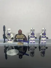 LEGO Star Wars 187th Minifigure Squad Lot - 3 Clones + Mace Windu w/ Cape 75342