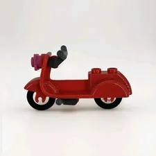Lego Red Minifigure Scooter Vespa Replacement Part 