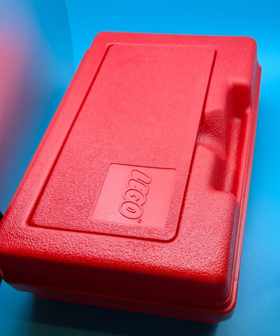 Lego RED Plastic Storage Container Case Carry Box Vintage (smaller size)