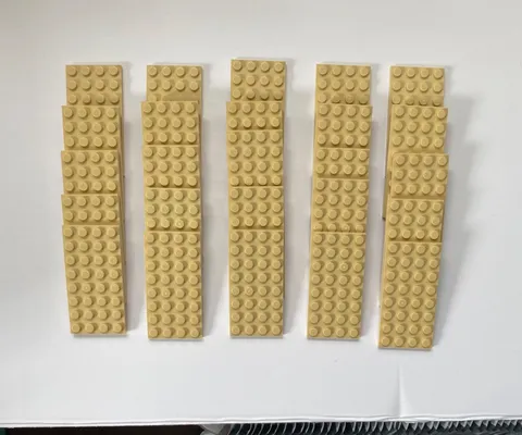 LEGO Part 3035 Plate 4x8, Lot of 25 Plates in Tan NEW