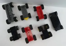Lego Lot of 7 Assorted Vehicle Car Bases + Wheels & Tires 30643 30076 3888 30642