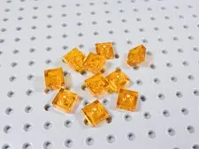 LEGO Lot of 10 Trans Orange 1x1 Plates BA