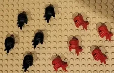 10 Lego Ninja Black/Red Minifig Hood Wrap Head Gear Cole