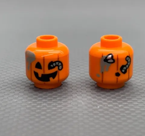 LEGO Minifigure Orange Head Jack O Lantern Series 29 Trash Monster Worms Fly