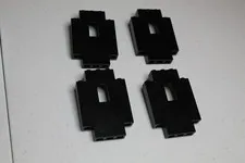 4x LEGO Vintage Castle Black Panel Walls window parts 4444