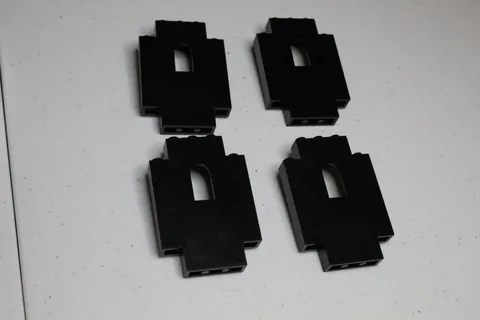 4x LEGO Vintage Castle Black Panel Walls window parts 4444
