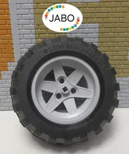 (F8/1) Lego Technic Technic Wheel Tire with Rim 94.8x44 R Gray